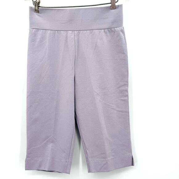 LOGO Layers by Lori Goldstein Bermuda Pull On Shorts Womens XXS Taro Purple - Picture 1 of 6